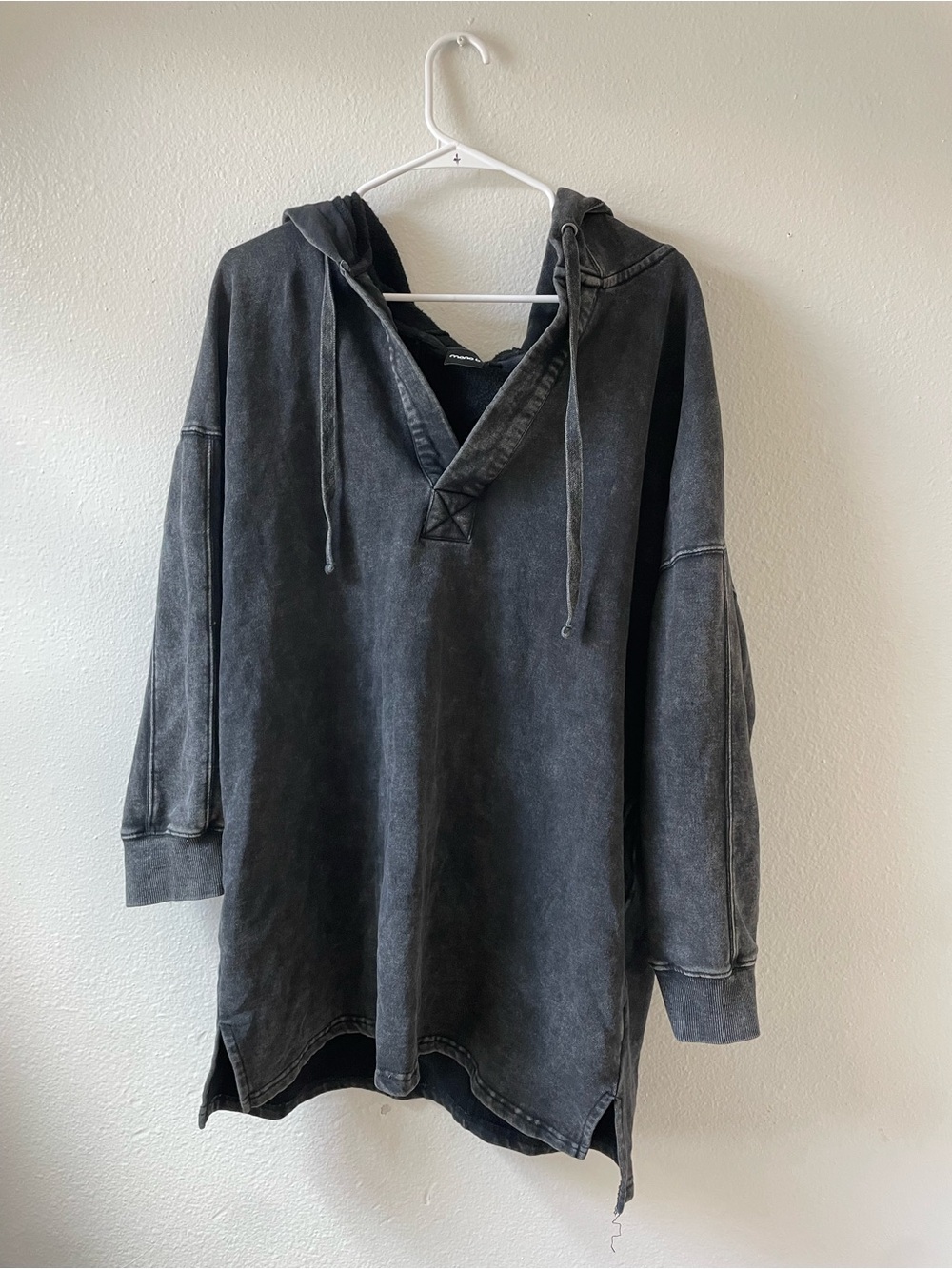 Mono B Black Hoodie with Logo Tag